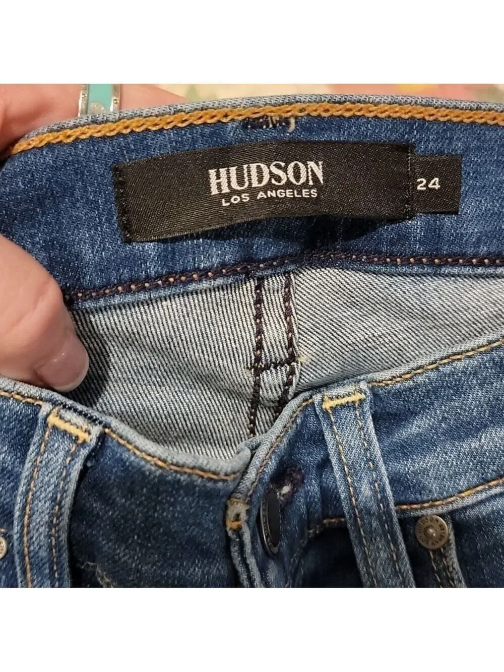Hudson Nico Mid Rise Cigarette Slim Straight Leg Kick Hem Ankle Jeans Size 24